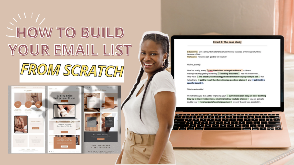 build your email list from scratch, email marketing, email marketing for beginners, Ashley Brenda, Sheylo.co, business, mailchimp, flowdesk, lead generation